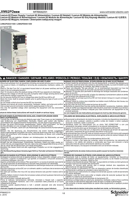 schneider施耐德Lexium 62 Power Supply_ 说明书